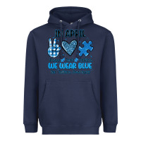 Navy in april we wear blue Heavyweight Hoodie - JahusDesignShop