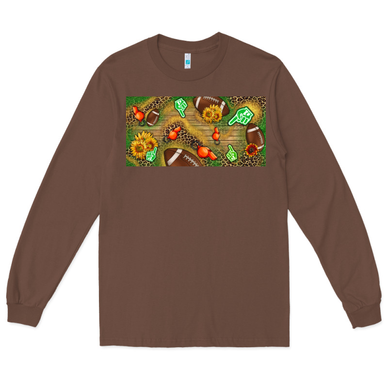 Western Sunflower And American Football License  Plate Long Sleeve Tee by BundleAndBundleShop | Teevron
