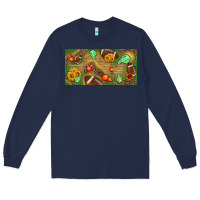 Navy western sunflower and american football license  plate Long Sleeve Tee - BundleAndBundleShop