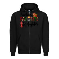 Black santa's favorite firefighter Zipper Hoodie - AdoDesignShop