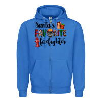 True Royal santa's favorite firefighter Zipper Hoodie - AdoDesignShop