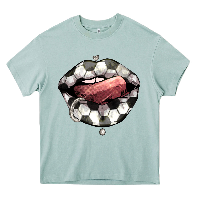 Soccer Lips Heavy Core Tee by HowdyJamesFarm | Teevron