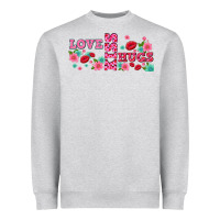 Floral Love And Kiss Heavyweight Sweatshirt | Teevron