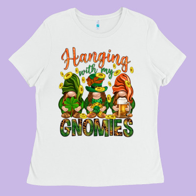 Hanging With My Gnomies Ladies Tee Designed By Howdyjamesfarm