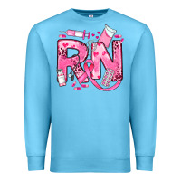 Ocean Blue breast cancer rn registered nurse Premium Sweatshirt - JahusDesignShop