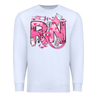 White breast cancer rn registered nurse Premium Sweatshirt - JahusDesignShop