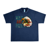 Navy Wild and free Urban Heavy Tee - FaDigitalArtStudio