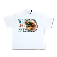 White Wild and free Urban Heavy Tee - FaDigitalArtStudio