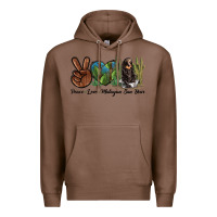 Chestnut Peace Love Malayan Sun Bear Premium Hoodie - LillyAllenDesigns