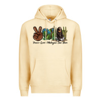 Pina Colada Peace Love Malayan Sun Bear Premium Hoodie - LillyAllenDesigns