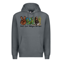 Rock Peace Love Malayan Sun Bear Premium Hoodie - LillyAllenDesigns