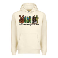 Sandshell Peace Love Malayan Sun Bear Premium Hoodie - LillyAllenDesigns