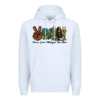 White Peace Love Malayan Sun Bear Premium Hoodie - LillyAllenDesigns