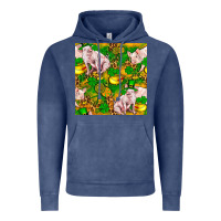 Vintage Denim St patricks  day pig with candy and pot of gold  seamless pattern Vintage Hoodie - FaDigitalArtStudio