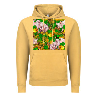 Vintage Mustard St patricks  day pig with candy and pot of gold  seamless pattern Vintage Hoodie - FaDigitalArtStudio