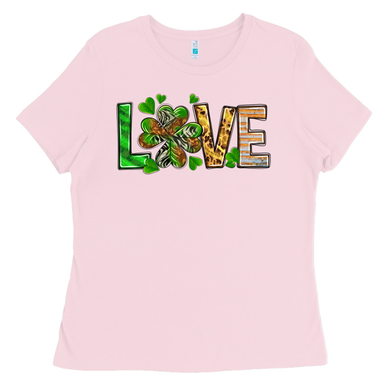 St. Patrick's Love Luck With Clover Ladies Tee by HowdyJamesFarm | Teevron