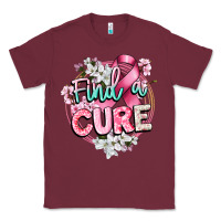 Burgundy find a cure cancer awareness Classic Tee - CowGirlArtShop