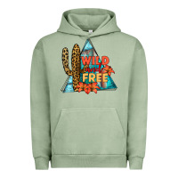 Pigment Oil Green Wıld and Free Urban Hoodie - JahusDesignShop