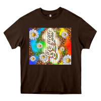 Chocolate Brown be you with daisies Heavy Core Tee - TumblerDesignByShophia