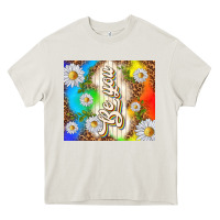 Cream be you with daisies Heavy Core Tee - TumblerDesignByShophia