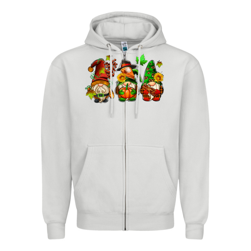 Fall Gnomes With Pumpkin Pie Zipper Hoodie by AdoDesignShop | Teevron