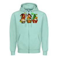 Seafoam fall gnomes with pumpkin pie Zipper Hoodie - AdoDesignShop