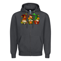 Smoke fall gnomes with pumpkin pie Zipper Hoodie - AdoDesignShop