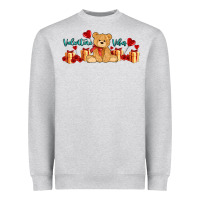 Heather Grey valentines vibes with gifts and bear Heavyweight Sweatshirt - AdoDesignShop