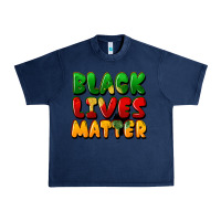 Navy black lives matter Urban Heavy Tee - FaDigitalArtStudio