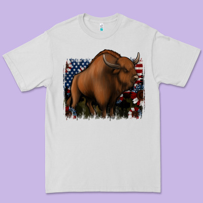 American Bison Premium Tee Designed By Jasminsmagicworld