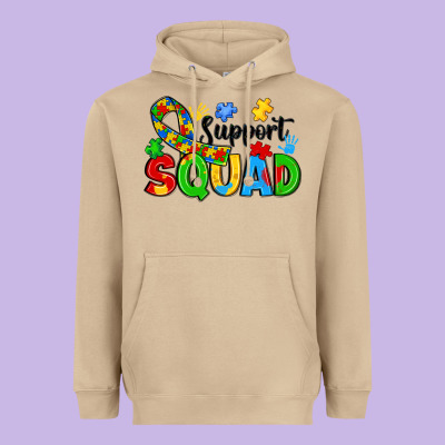 Support Squad Heavyweight Hoodie Designed By Jahusdesignshop