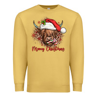 Antique Gold mooey christmas cow Premium Sweatshirt - JahusDesignShop