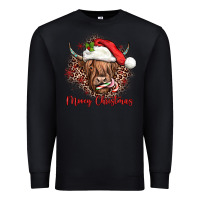 Black mooey christmas cow Premium Sweatshirt - JahusDesignShop