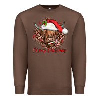Chestnut mooey christmas cow Premium Sweatshirt - JahusDesignShop