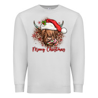 Dove Grey mooey christmas cow Premium Sweatshirt - JahusDesignShop