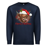 Navy mooey christmas cow Premium Sweatshirt - JahusDesignShop