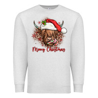 Oatmeal Heather mooey christmas cow Premium Sweatshirt - JahusDesignShop