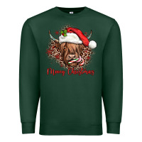 Mooey Christmas Cow Premium Sweatshirt | Teevron