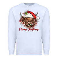 White mooey christmas cow Premium Sweatshirt - JahusDesignShop