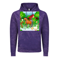 Cloud Purple farm life seamless pattern Vintage Hoodie - FaDigitalArtStudio