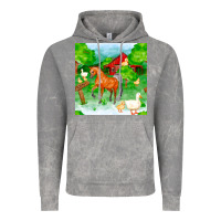 Cloud Rock farm life seamless pattern Vintage Hoodie - FaDigitalArtStudio