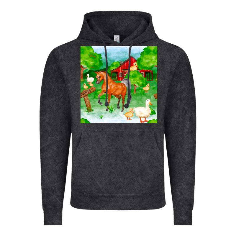Farm Life Seamless Pattern Vintage Hoodie by FaDigitalArtStudio | Teevron