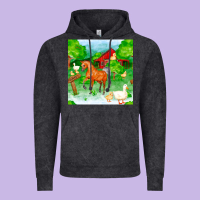 Farm Life Seamless Pattern Vintage Hoodie Designed By Fadigitalartstudio
