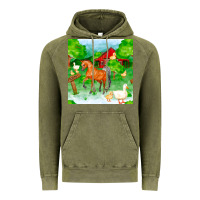 Vintage Olive farm life seamless pattern Vintage Hoodie - FaDigitalArtStudio
