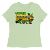 Matcha Loads of luck School bus Ladies Tee - CowGirlArtShop