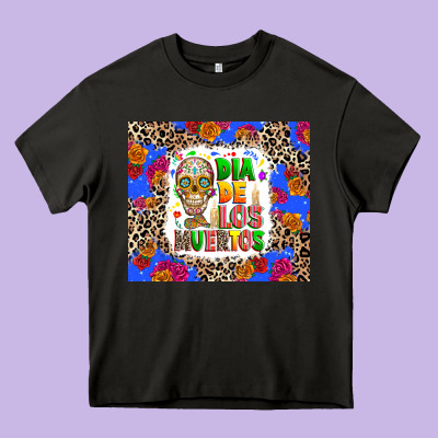 Dia De Los Muertos Heavy Core Tee Designed By Ranaportraitstore