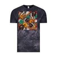 Cloud Black baby hampshire pig sunflowers seamless pattern Vintage Tee - FaDigitalArtStudio