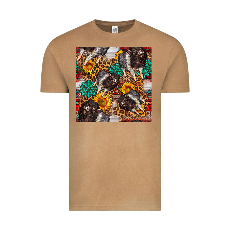 Baby Hampshire Pig Sunflowers Seamless Pattern Vintage Tee by FaDigitalArtStudio | Teevron