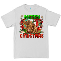 Dove Grey merry christmas cow Premium Tee - CowGirlArtShop