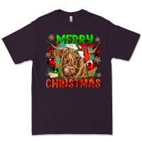 Plum merry christmas cow Premium Tee - CowGirlArtShop
